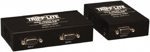 VGA Over CAT5/CAT6 Extender Kit, Box-Style Transmitter/Receiver, Range Up to 1,000 ft